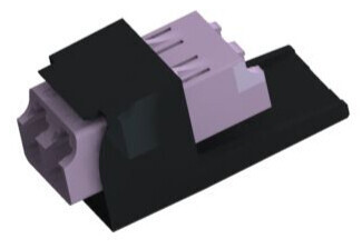 Panduit CMDABLBLDLCZIW fibre optic adapter LC Black, Purple