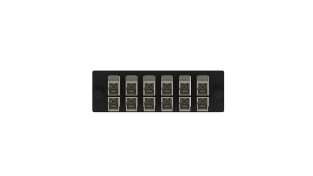 Panduit FAP12WEISCZ fibre optic adapter LC 1 pc(s) Black, Ivory