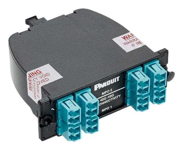 Panduit FC39N-16-10A fibre optic adapter LC/MPO 1 pc(s) Aqua colour, Black