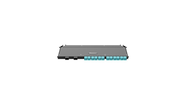 Panduit FDCZA-24-10ASLH fibre optic adapter LC 1 pc(s) Aqua colour, Black