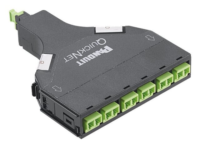 Panduit FQWA-12-10U fibre optic adapter LC/MPO 1 pc(s) Black, Lime