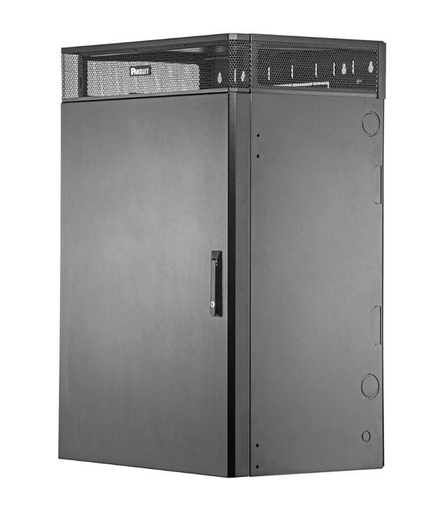 Panduit WME9BL rack cabinet 9U Wall mounted rack Black