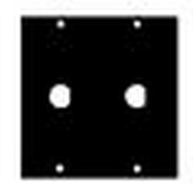 UCP Module, TWO 1/2IN  BNC Punchouts- Aluminum Construction WITH Black Brushed a 1/2BNC2
