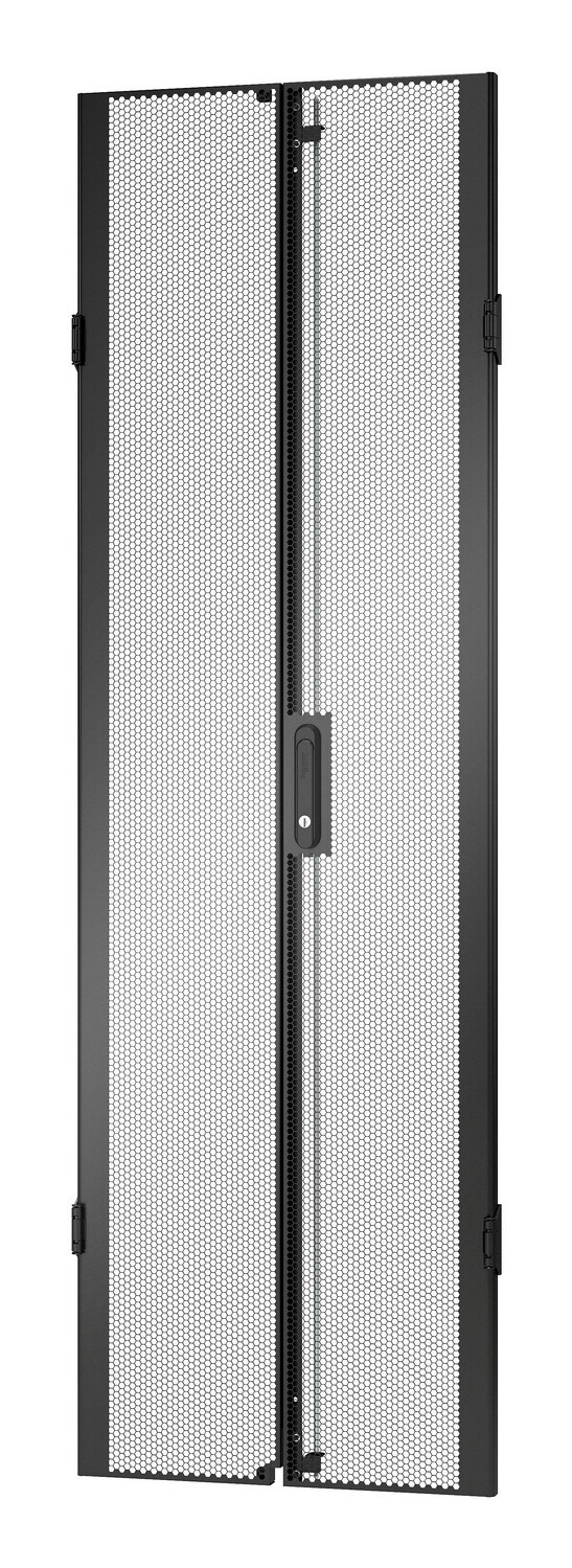 Netshelter SX GEN2 42U 600MM WIDE Perforated Split Doors Black AR7100B2