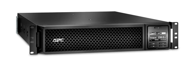 APC Smart-UPS on-LINE, 3KVA, Rackmount 2U, 230V, 8X C13+2X C19 IEC Outlets, NETW SRT3000RMXLI-NC