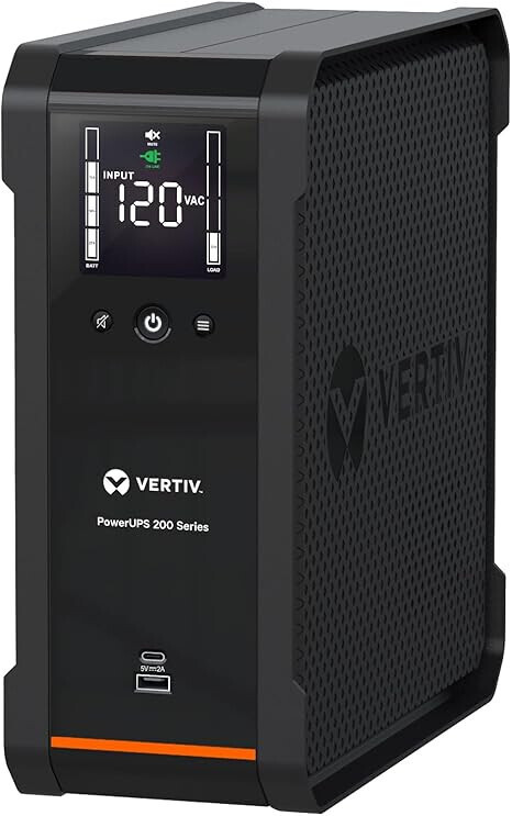 Vertiv Powerups 200 , 850VA/530W, 120V LINE Interactive Desktop UPS PSA6-850LVT
