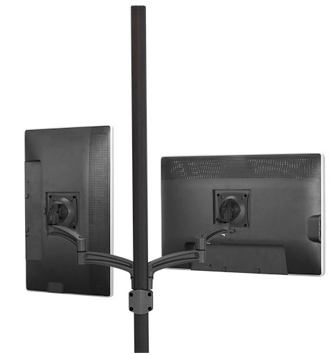 Kontour K2P POLE Mount Articulating ARMS, DUAL Monitor K2P220B