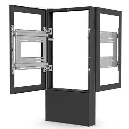 55INCHB2B Portrait Floor Kiosk Black LF55UBP-B2B