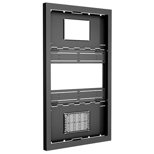 75 Portrait on-WALL Kiosk W/Glass BLK LW75UBPG