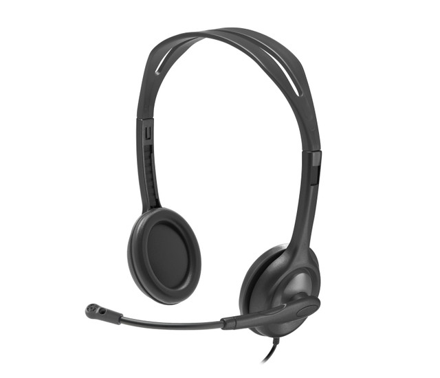 Logitech H111 Wired 3.5 MM Headset WITH Microphone for Educational USE - Black 981-000999