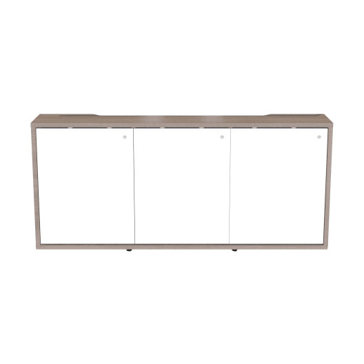 C3 Credenza Woodkit, 3BAY, 27 D, HPL Walnut Heights C3K3D1HA0D7ZPLWH