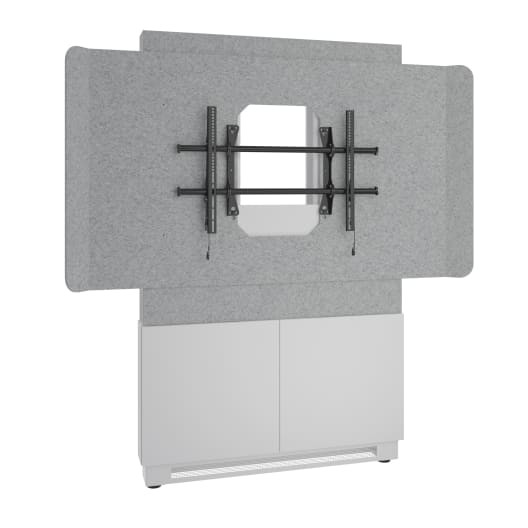 FRM,Dstand,48WX75H,Fltwall,S6675,D8,WHT FM-DS-4875FW-CD8W