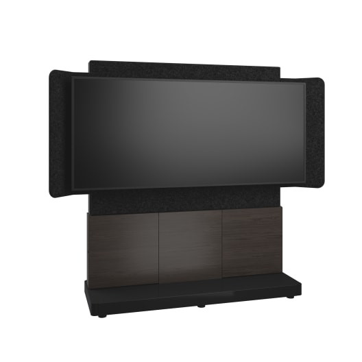 Middle Atlantic ForumTM Free-Standing 66" (3 Bay) Display Stand for (1) 81" 21:9 Ultra-Wide Display, Dark Finish