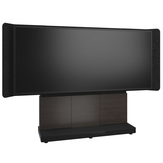 Middle Atlantic ForumTM Free-Standing 66" (3 Bay) Display Stand for (1) 105" 21:9 Ultra-Wide Display, Dark Finish