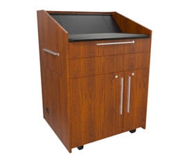 L5 Series Preconfigured Lectern, 33 W X 31 D X 39 H, Turret TOP, SOTA Style, HIG L5KBB2SEHB3ZP002