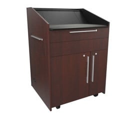 L5 Series Preconfigured Lectern, 33 W X 31 D X 39 H, Turret TOP, SOTA Style, the L5KBB2SETNAZP002