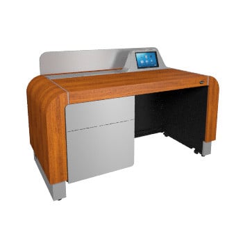 PRE-Configured L7 Series Lectern in Glamour Cherry WITH Silver Accents L7-F61A-WD-SLHB3