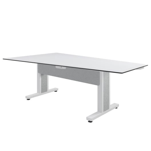 Middle Atlantic Forum Angle Table TBL-ANG-5P-SH-WW - Durable White Laminate Conference Table