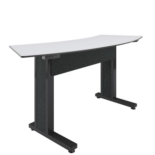 Middle Atlantic TBL-ARC-3P-CH-WB Forum Arc Shaped Table - Designer White