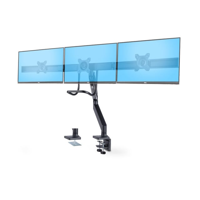Crossbar Triple Monitor DESK Mount for up to Three 27IN Screens, VESA 75X75/100X 3M1A3SG-Monitor-ARM