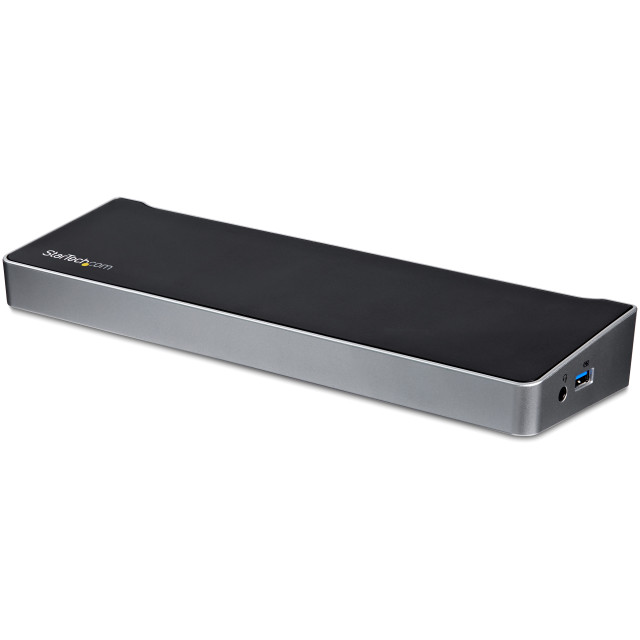 StarTech.com 4K USB-C Dock, Triple UHD 4K Monitor Docking Station, Mac & Windows, USB C to HDMI & DisplayPort, 60W Power Delivery, 5x USB 5Gbps Hub - TAA