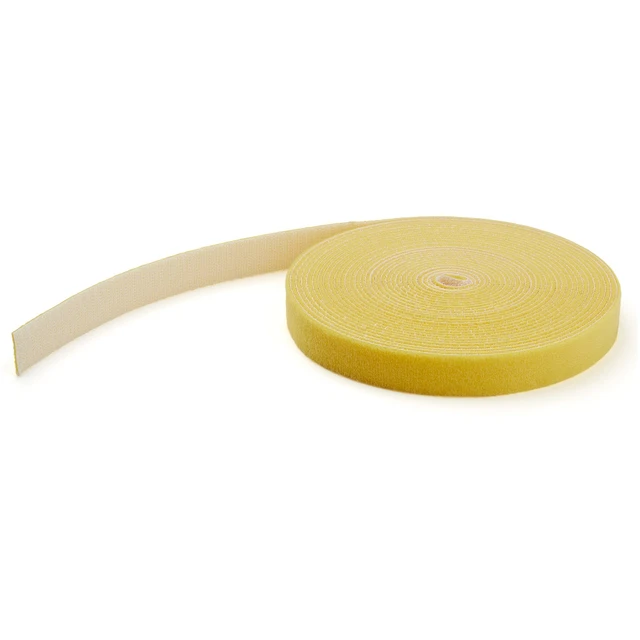 StarTech.com 25ft (7.6m) Hook and Loop Roll, Yellow, Cut-to-Size Reusable Cable Ties, Bulk Industrial Wire Fastener Tape, Adjustable Fabric Wraps, Reusable Self Gripping Cable Management Straps