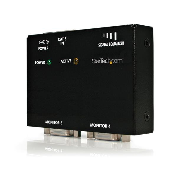 Extend and Distribute a VGA Signal to up to 4 Displays OVER CAT5 Cable - VGA REC ST121R
