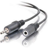 C2G 6ft 3.5mm Stereo Audio Extension Cable M/F audio cable 1.8 m Black