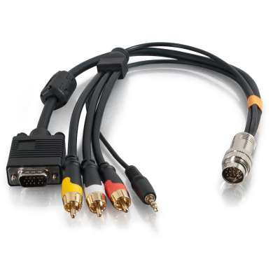 C2G VGA (HD15) & 3.5mm & Composite 0.91 m VGA (D-Sub) + 3.5mm 3 x RCA Black