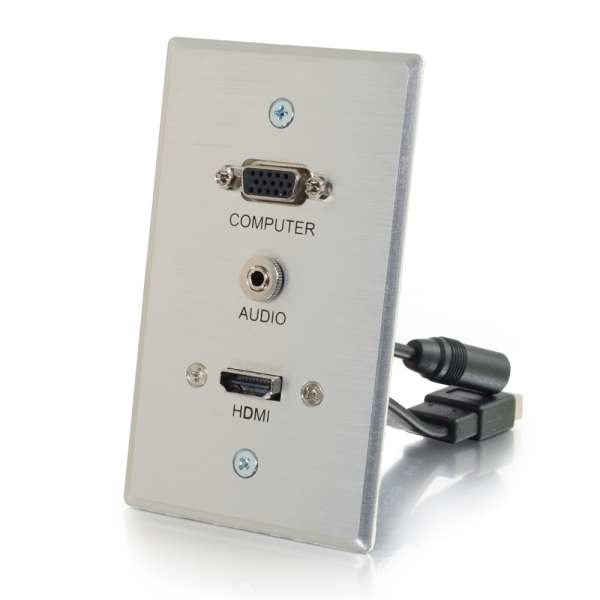 C2G 60144 cable gender changer HDMI, VGA, 3.5mm Aluminium