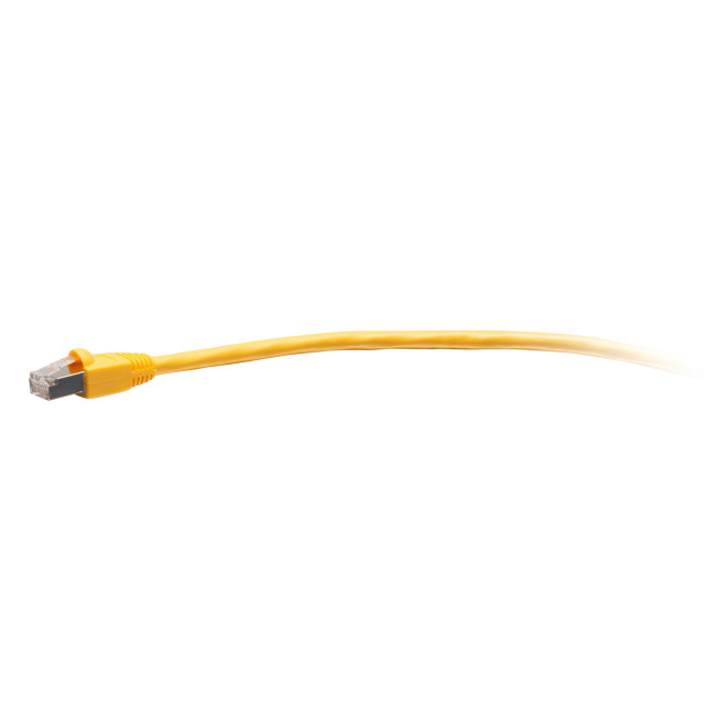 C2G 5ft (1.5m) TAA-Compliant F-Series Cat6 Snagless Shielded (STP) Network Cable - Yellow