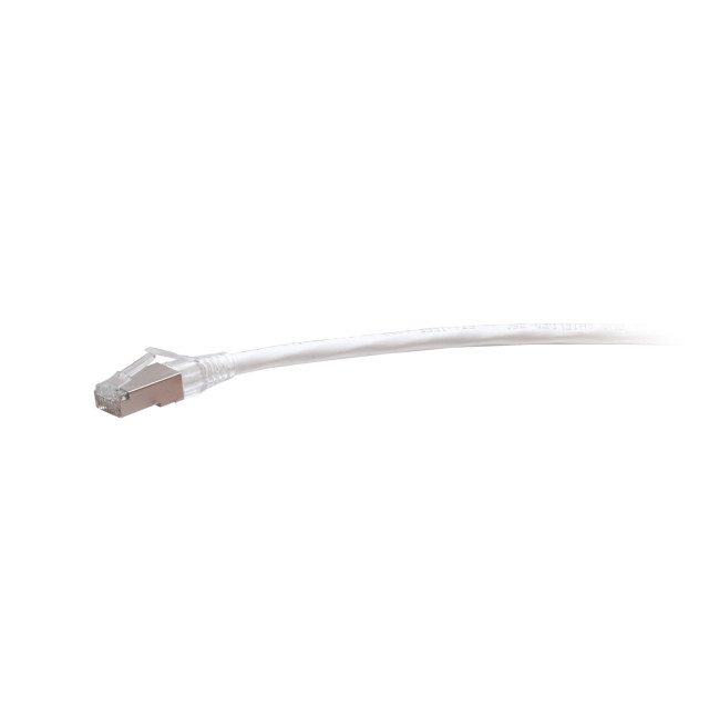 C2G 15ft (4.6m) TAA-Compliant F-Series Cat6a Snagless Shielded (STP) Network Cable - White