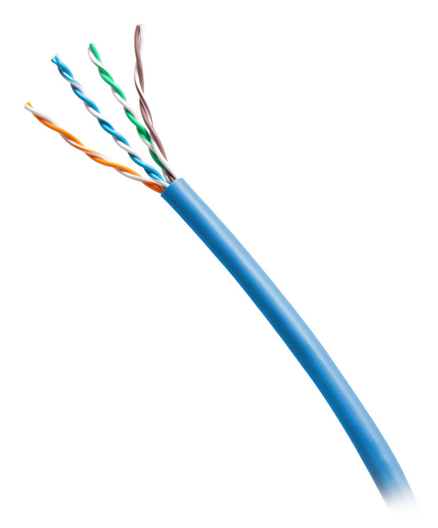 C2G 1000ft (304.8m) TAA-Compliant Cat6a Bulk Unshielded (UTP) Ethernet Network Cable with Solid Conductors-Riser CMR-Rated - Blue