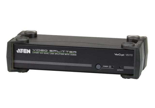 2PORT DVI DUAL LINK Splitter + Audio/RS2 VS172