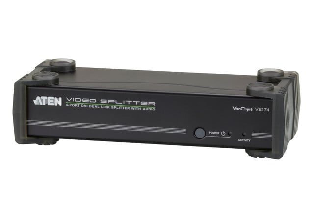 4PORT DVI DUAL LINK Splitter + Audio/RS2 VS174