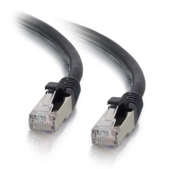 C2G 0.5ft Cat6 networking cable Black 0.15 m S/UTP (STP)