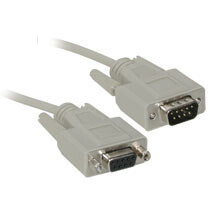 C2G DB9 M/F Extension Cable, Beige 6ft serial cable 0.3 m