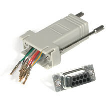 C2G RJ45/DB9F Modular Adapter Gray DB9 Grey