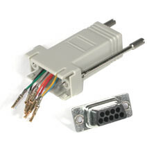 C2G RJ45/DB9M Modular Adapter Gray DB9 Grey