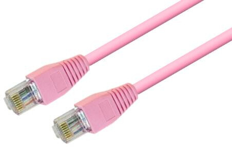 C2G Cat6, 2ft networking cable Pink 0.6 m