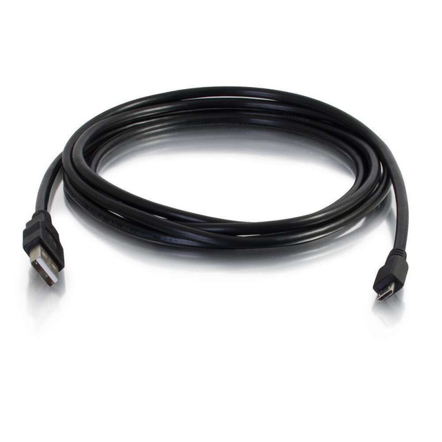 C2G USB A/micro B, 0.3m USB cable USB 2.0 Micro-USB B 0.48 Gbit/s Black