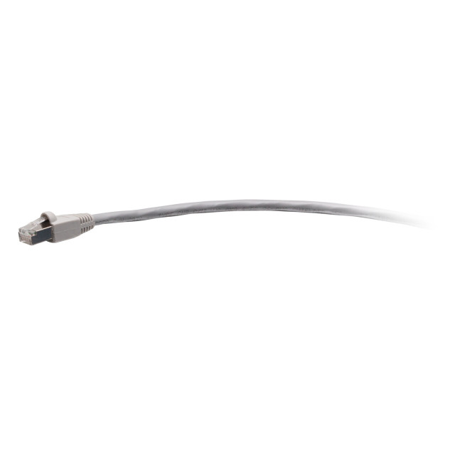 C2G 15ft (4.6m) TAA-Compliant F-Series Cat6 Snagless Shielded (STP) Network Cable - Gray
