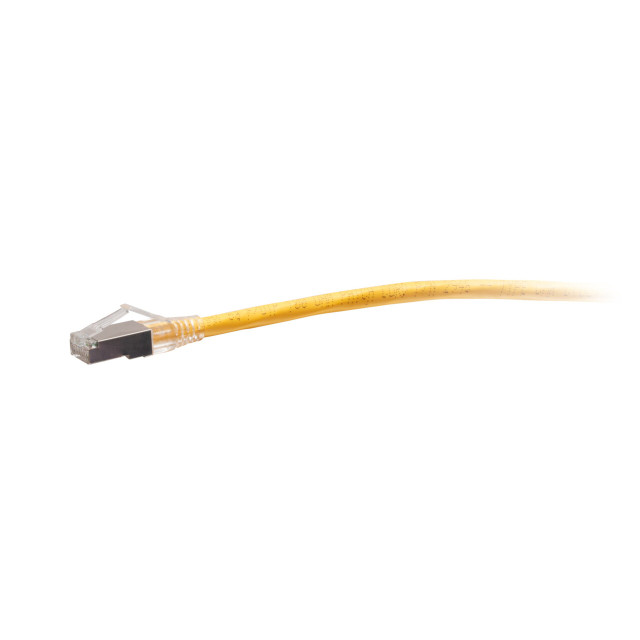 C2G 5ft (1.5m) TAA-Compliant F-Series Cat6a Snagless Shielded (STP) Network Cable - Yellow