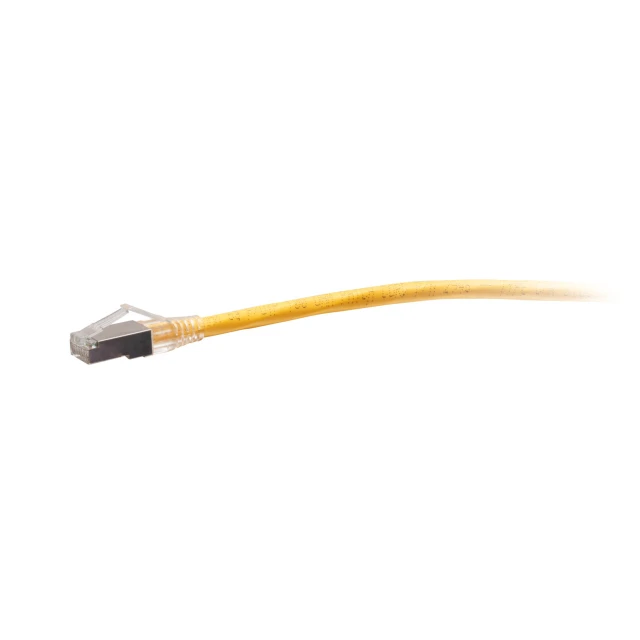 C2G 50ft (15.2m) TAA-Compliant F-Series Cat6a Snagless Shielded (STP) Network Cable - Yellow