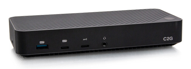 C2G USB-C® 11-in-1 Hybrid DisplayLink and DP Alt Mode Triple 4K Docking Station with HDMI®, DisplayPort™, Ethernet, USB, 3.5mm Audio and Power Delivery up to 100W
