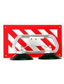 Wall Bracket for Double Cup Floor Tile Pullers, Horizontal Mount — All VAC WB-Redstripe-HL