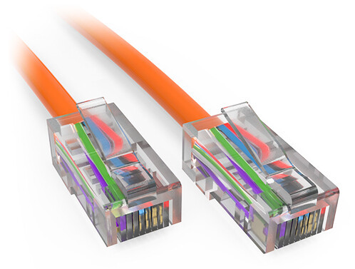Accortec C5ENB-O8-ACC networking cable Orange 2.44 m Cat5e U/UTP (UTP) Round