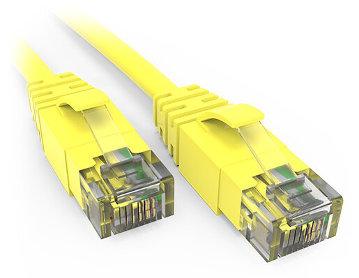 Accortec C6MB-Y8-ACC networking cable Yellow 2.44 m Cat6 U/UTP (UTP) Round