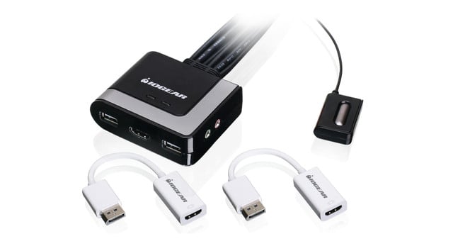 iogear GCS62HDPKIT KVM switch Black, Grey