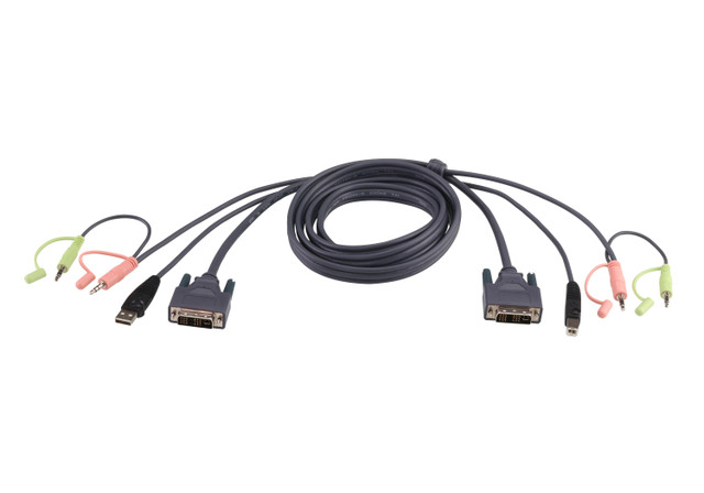 ATEN 2L7D02U 6' USB DVI-D KVM Cable - High-Quality Connectivity